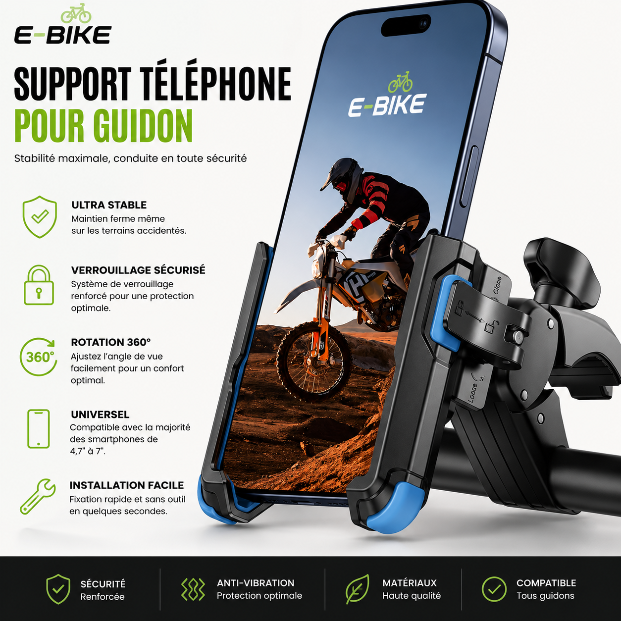 Support Téléphone E-bike